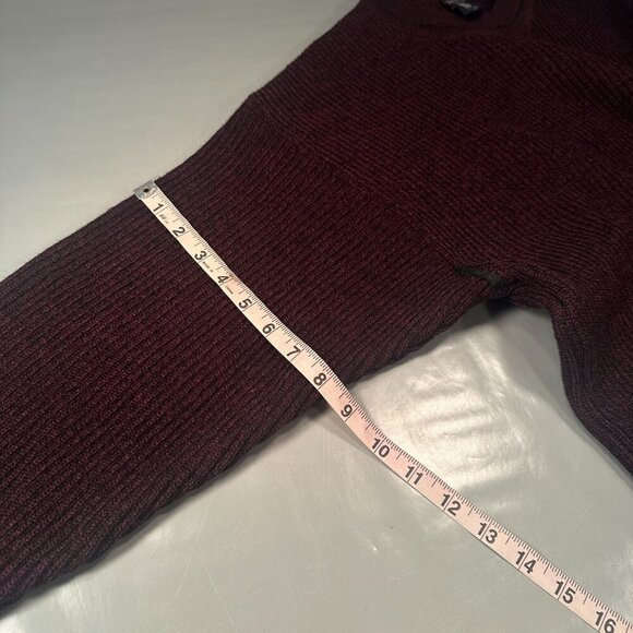 Gant Scotland Wool Sweater Mens Crewneck Pullover Burgundy Medium Oversized - Picture 6 of 15